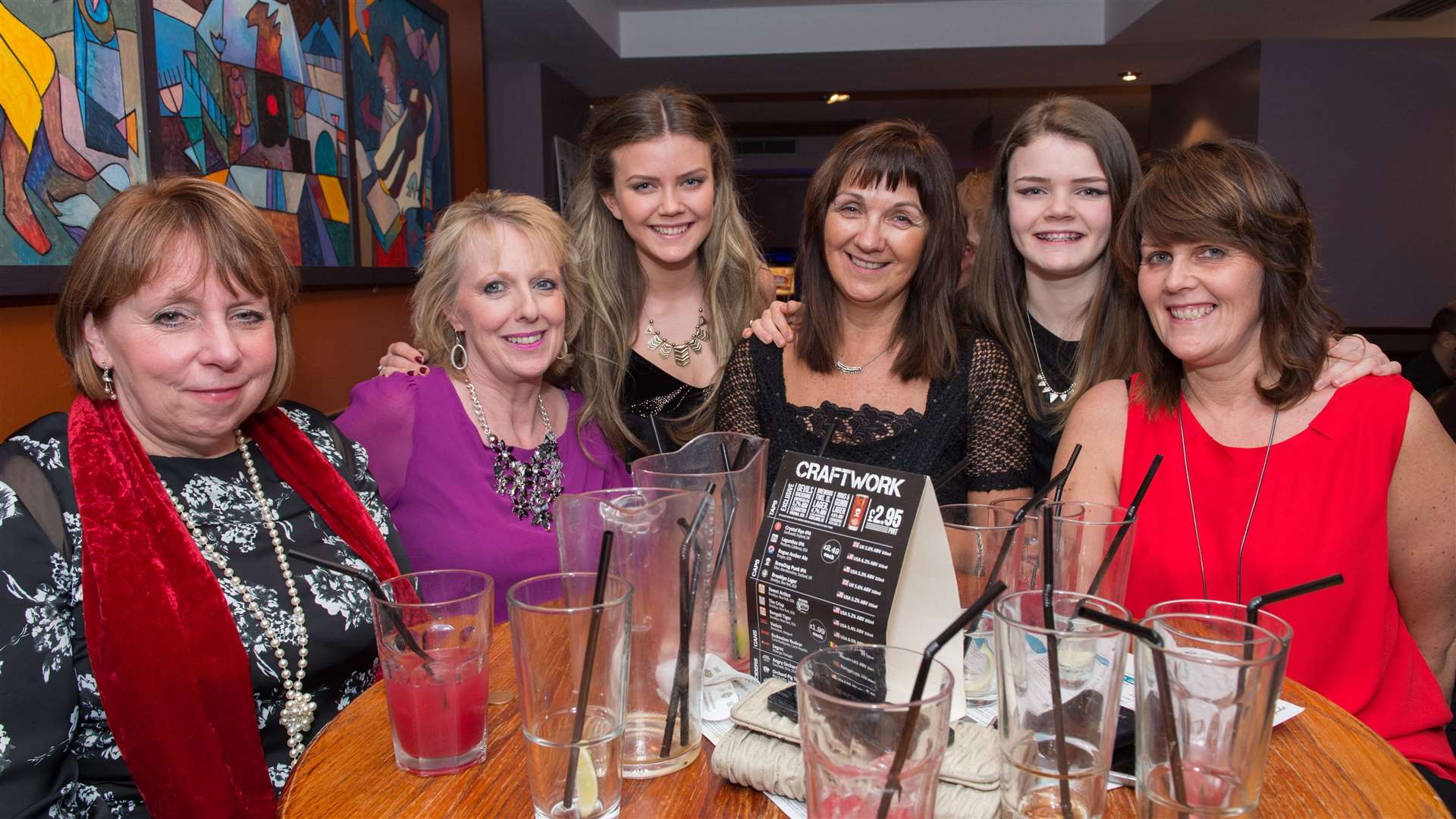 CitySeen 17JAN2015..Pamela Mackenzie (far right) out with the girls to celebrate her 40th...Picture: Callum Mackay. Image No. 027861.