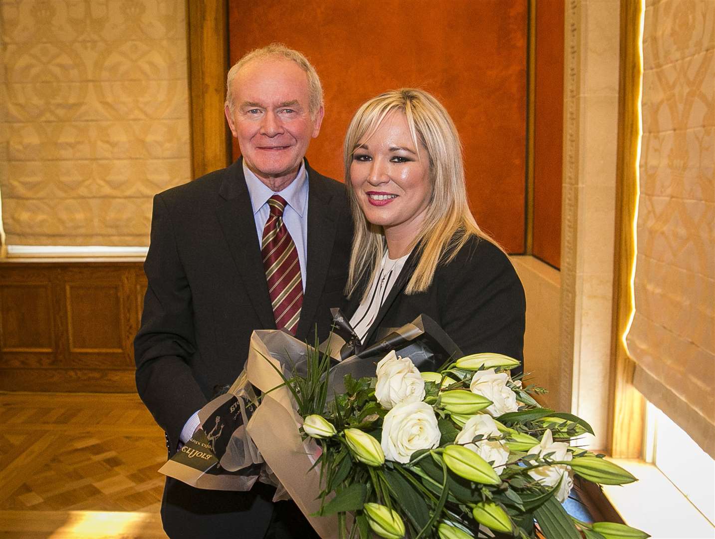 Martin McGuinness with Michelle O’Neill (Liam McBurney/PA)
