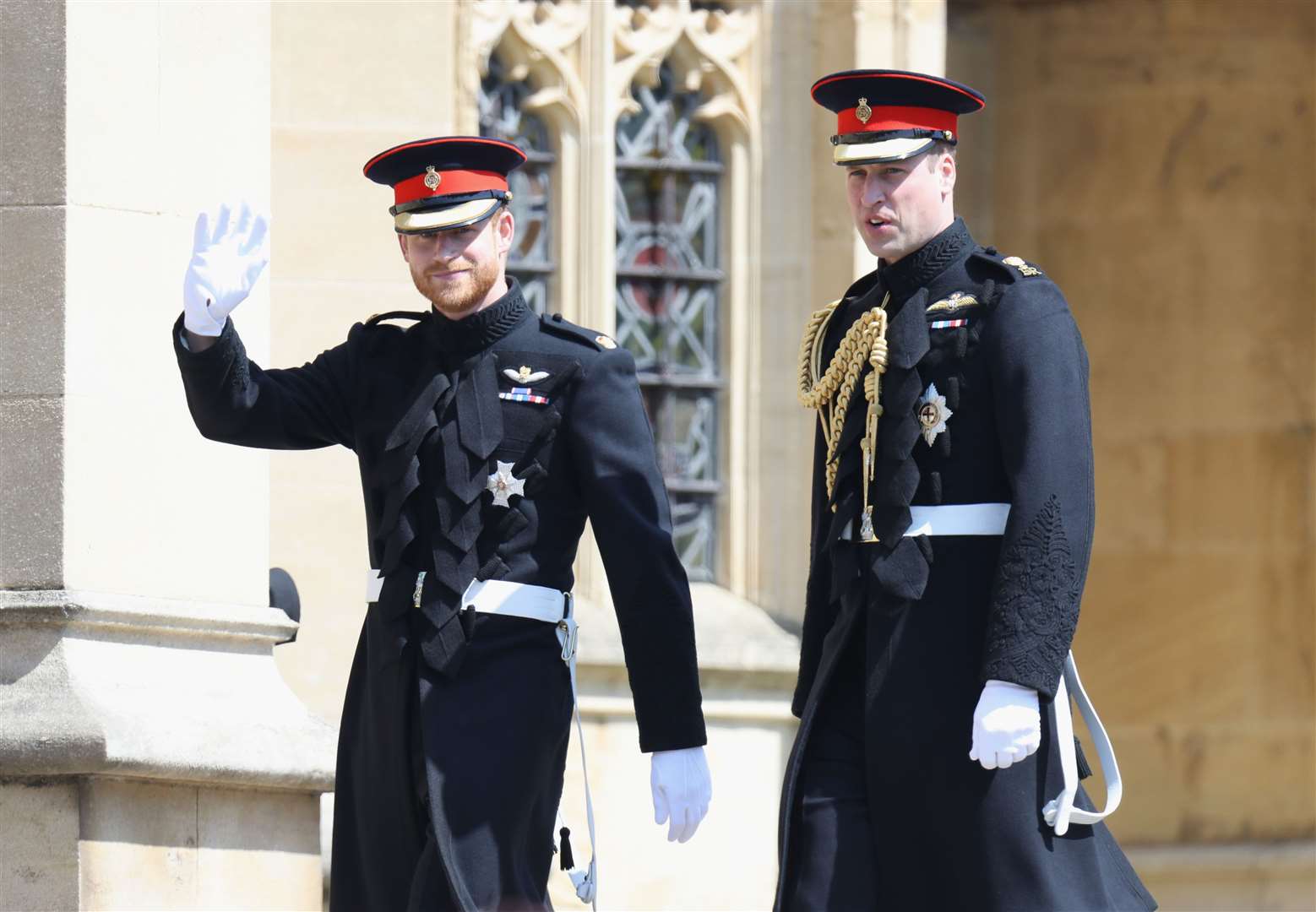 The brothers at Harry’s wedding (Chris Jackson/PA)