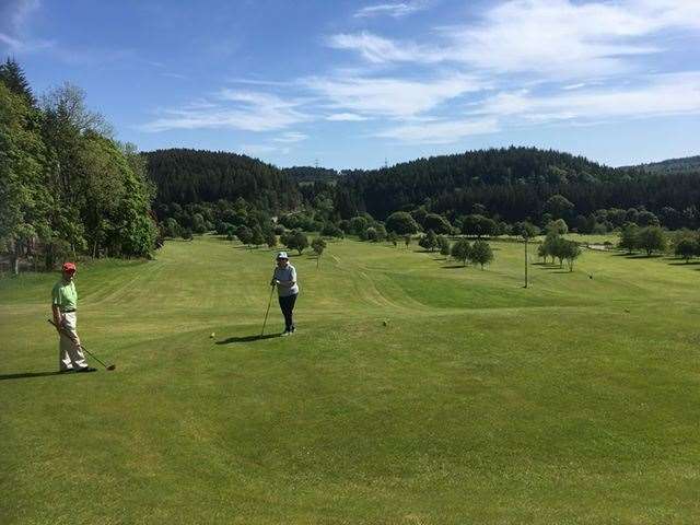 First tee after lockdown at Beauly golf course