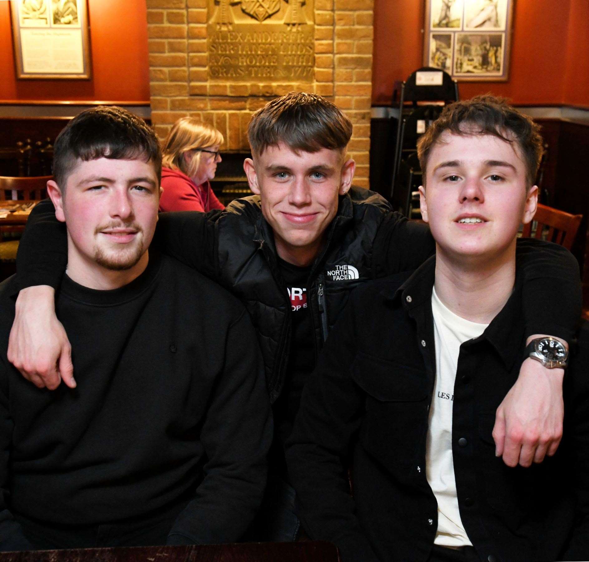 Kyle Mudie, Liam Burnett, and Lewis Strachan. Picture: James Mackenzie.