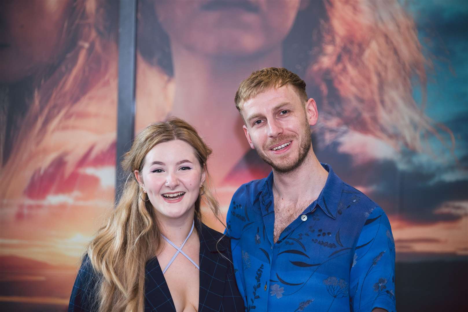 Islander actress Bethany Tennick with composer Finn Anderson at the premiere of the film at Eden Court. Picture: Dylan Morrison