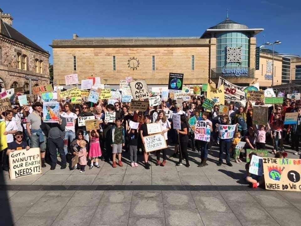 Scottish Youth Climate Strike in Falcon Square last year. They will now host a film night.