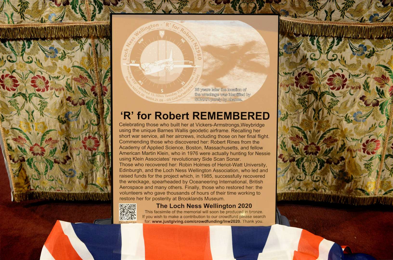 A replica of the plaque recalls the tragedy.