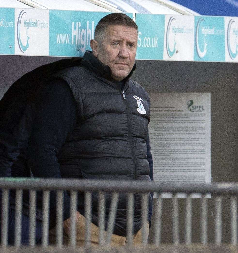 Picture - Ken Macpherson, Inverness. Inverness CT(3) v Arbroath(1). 31.10.19. ICT manager John Robertson.