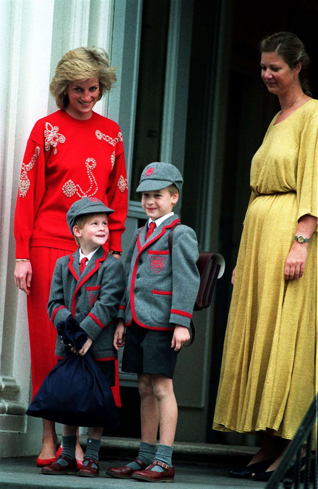 The princess with her son Prince Harry and Prince William (Ron Bell/PA)