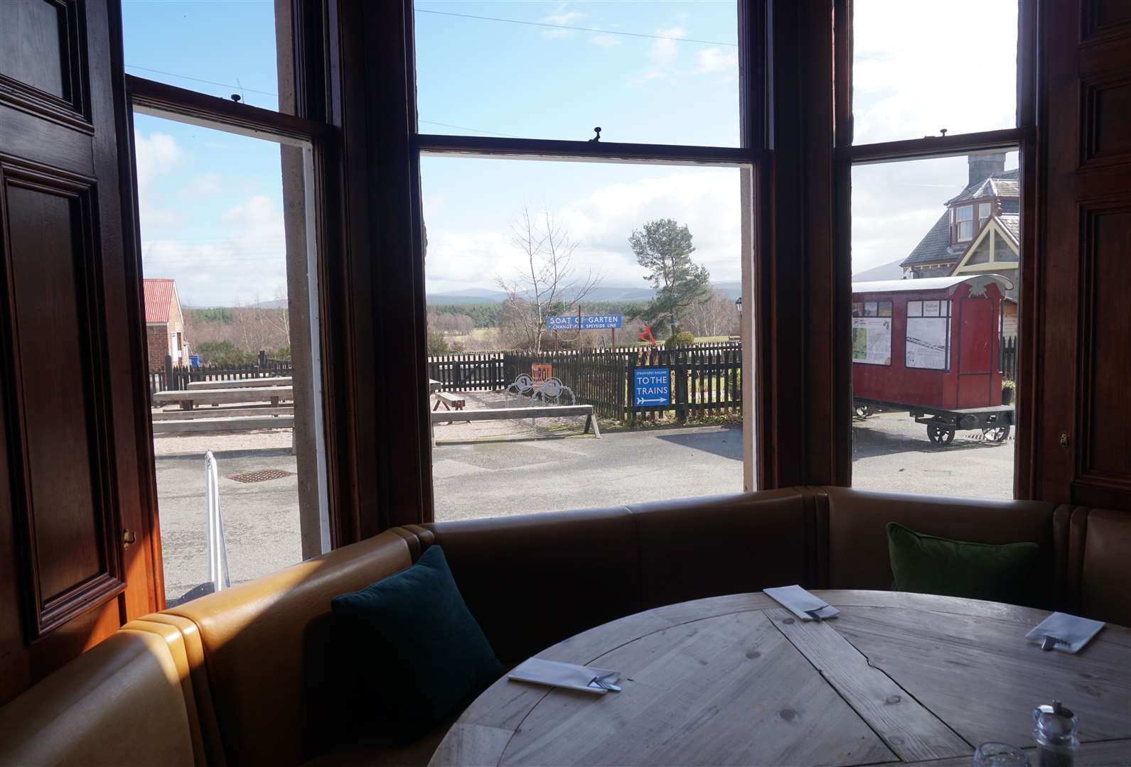 The restaurant has a great view of the railway station and the Cairngorms. Picture: Federica Stefani.