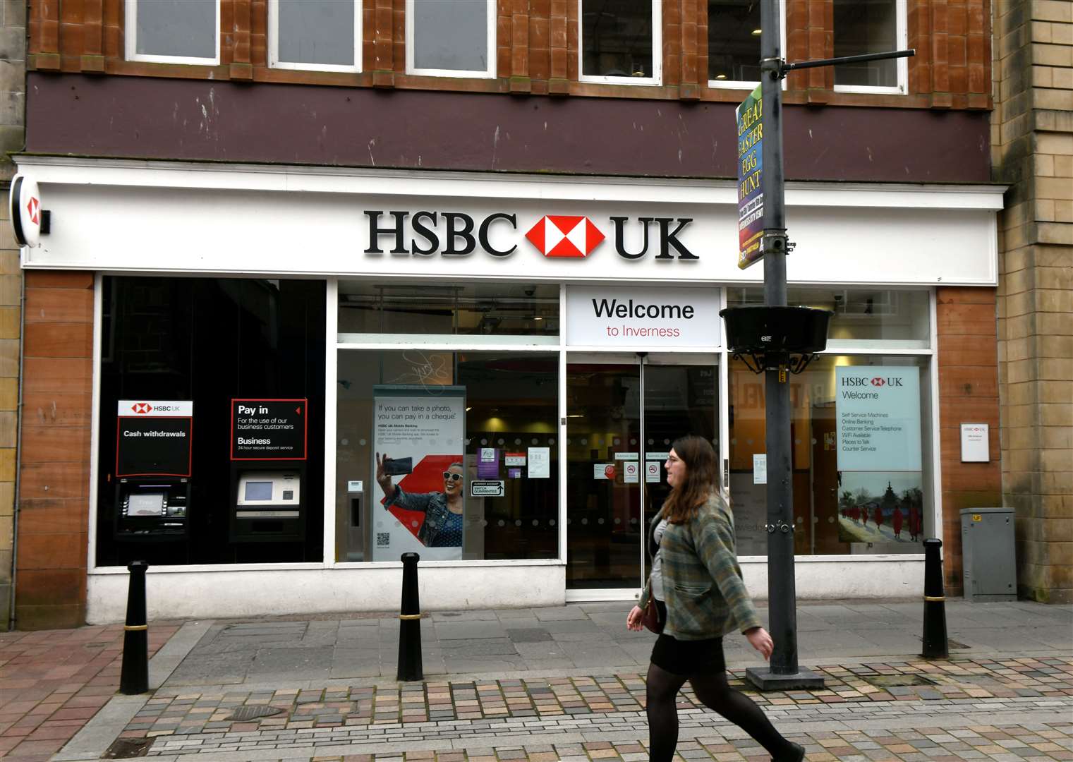 HSBC says almost all of its Inverness High Street customers are registered for telephone banking. Picture: James Mackenzie.