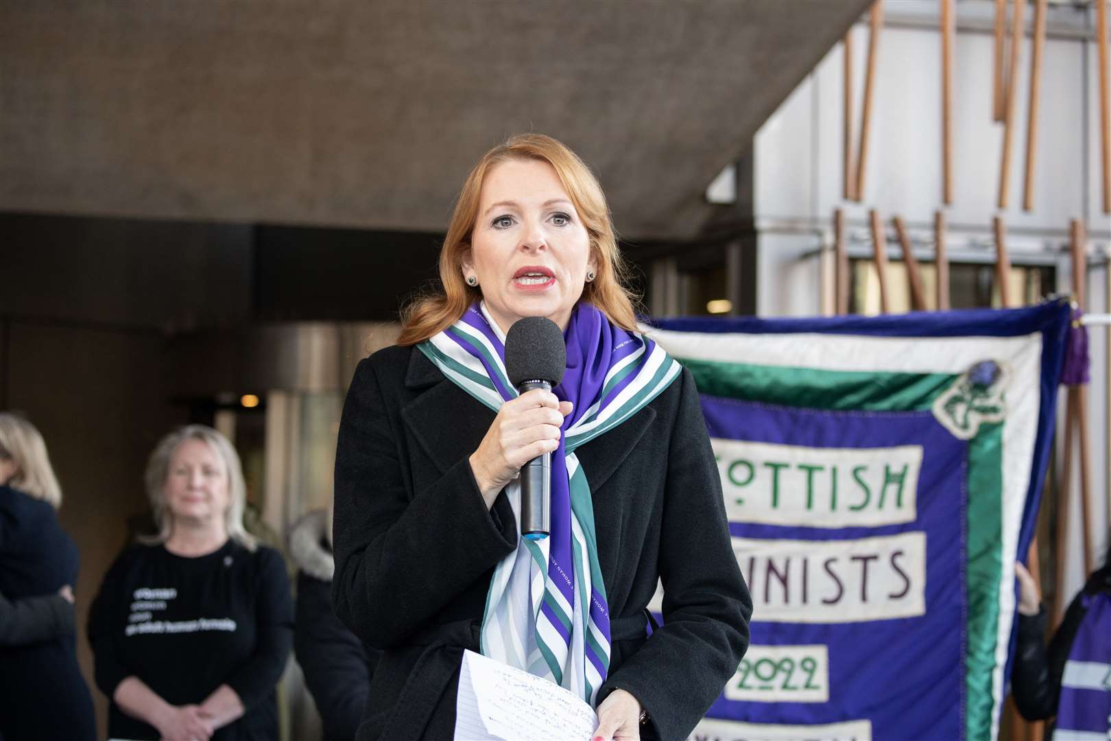 Ash Regan, who stepped down as a Scottish Government minister over her opposition to the Bill, addressed a For Women Scotland rally outside Parliament (Lesley Martin/PA)