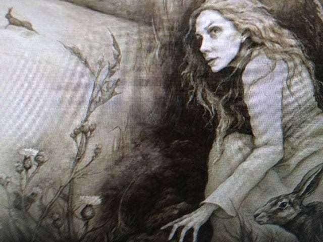 The Witch of Auldearn painting by Julia Jeffrey.