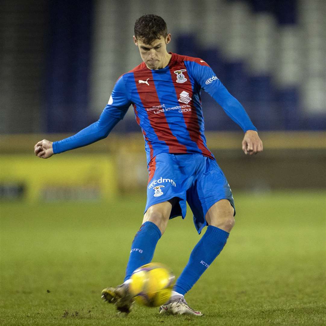 Picture - Ken Macpherson, Inverness. Inverness CT(0) v Morton(1). 09.03.21. ICT’s Wallace Duffy.