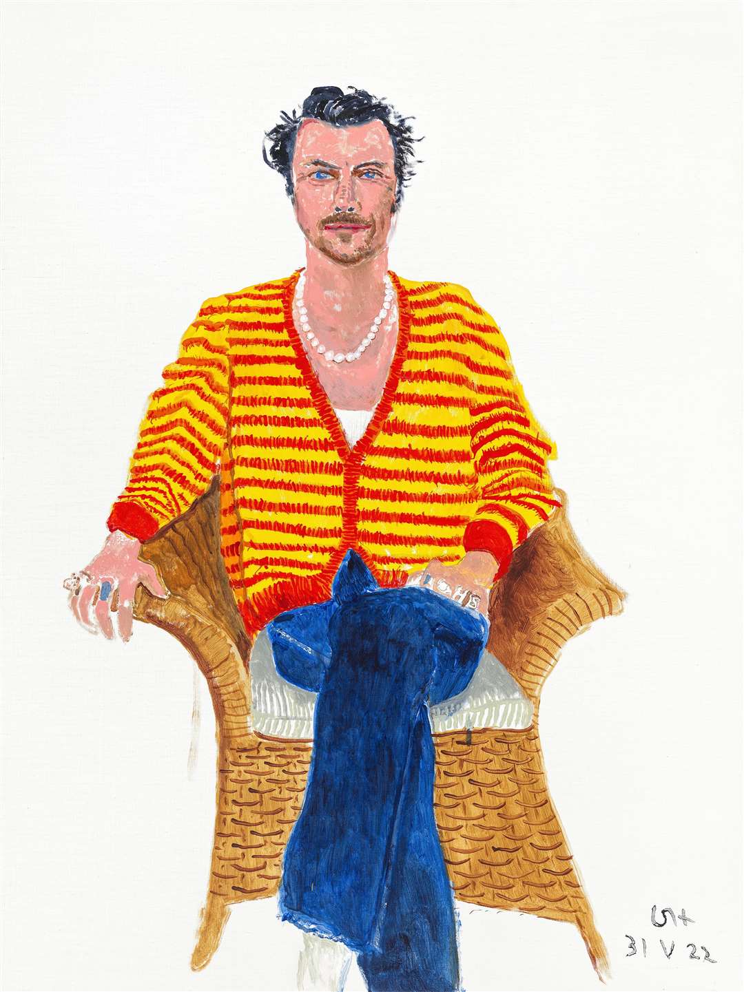 David Hockney’s portrait of Harry Styles will go on display at the National Portrait Gallery (Jonathan Wilkinson/David Hockney/PA)