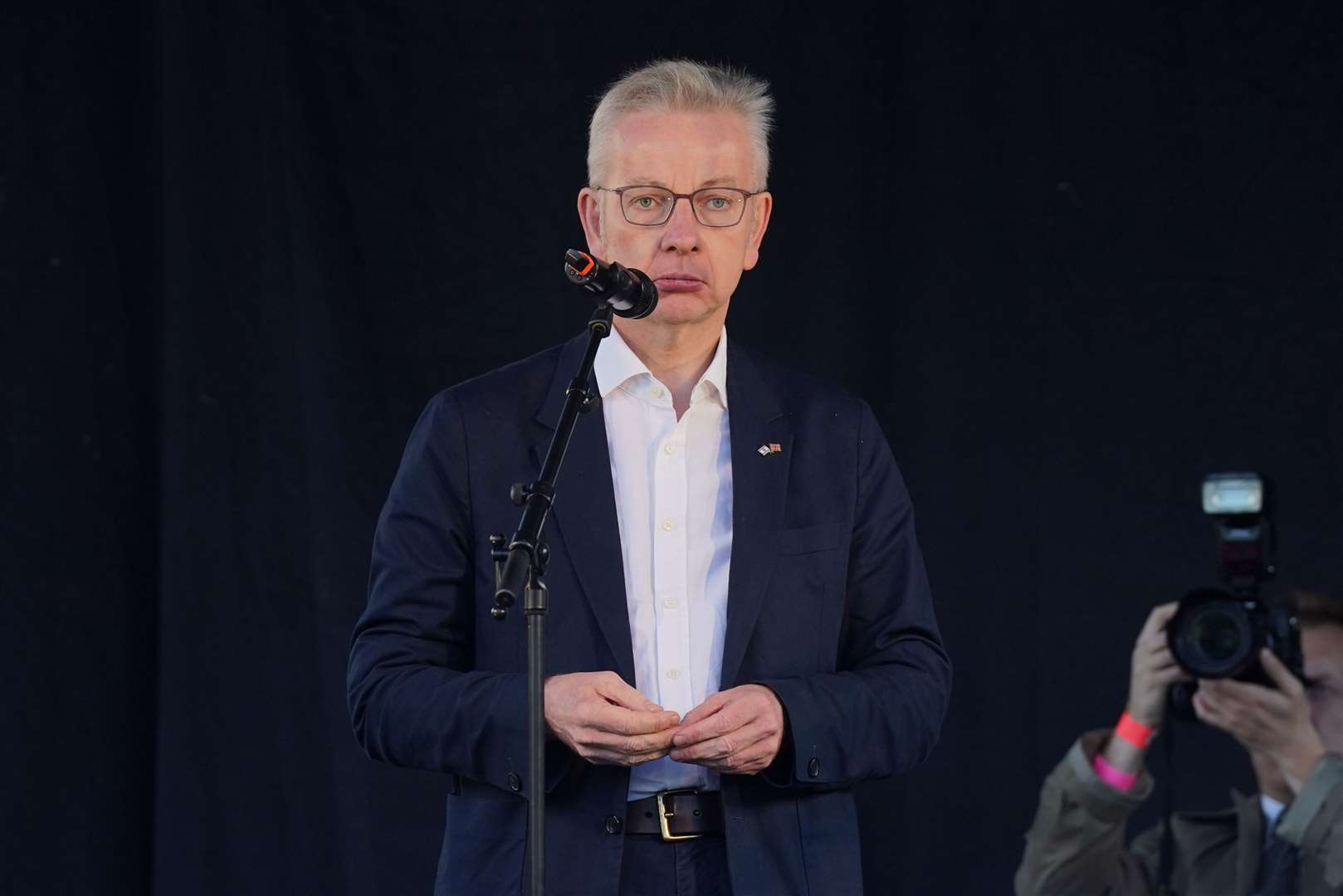 Michael Gove addressed the rally in central London (Lucy North/PA)