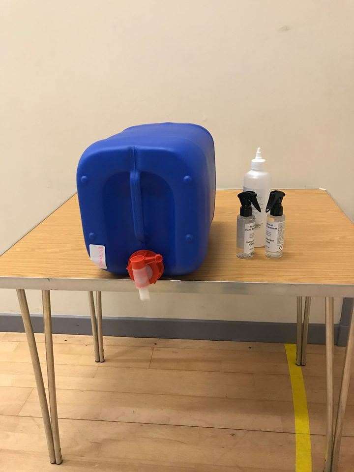 Kirkhill Community Centre has received hand sanitiser from Dr Ross Jaffrey's campaign