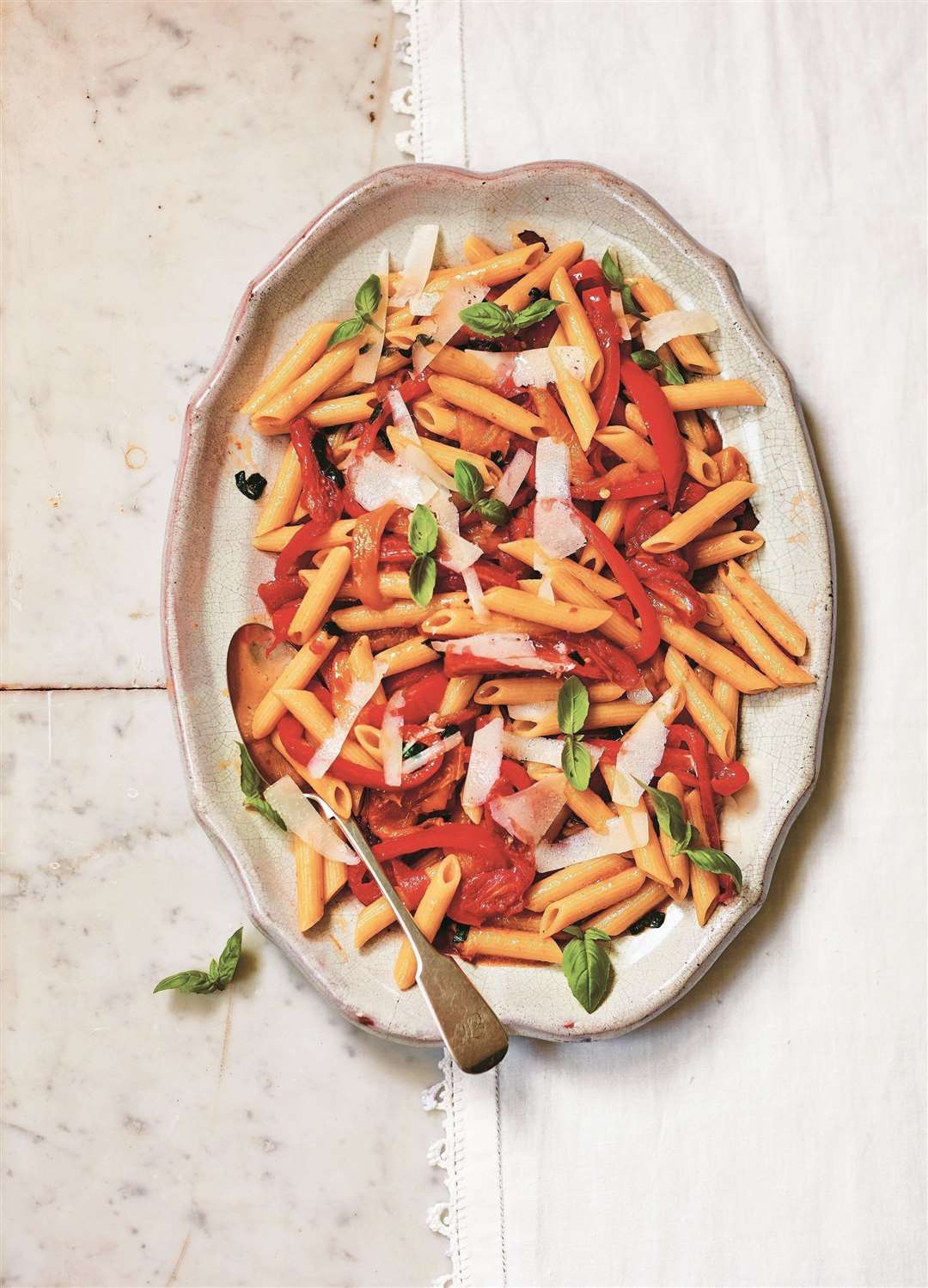Gennaro's penne with Trapanese-style peppers. Picture: PA Photo/David Loftus