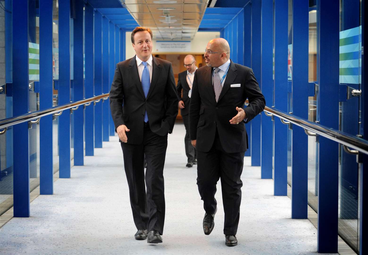 Then-prime minister David Cameron at a Conservative Party annual conference with Mr Zahawi (PA)