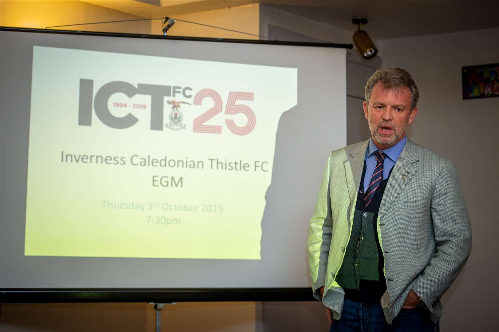 ICT Supporters Open Meeting, Caley Social Club..Chairman Ross Morrison...Picture: Callum Mackay. Image No..