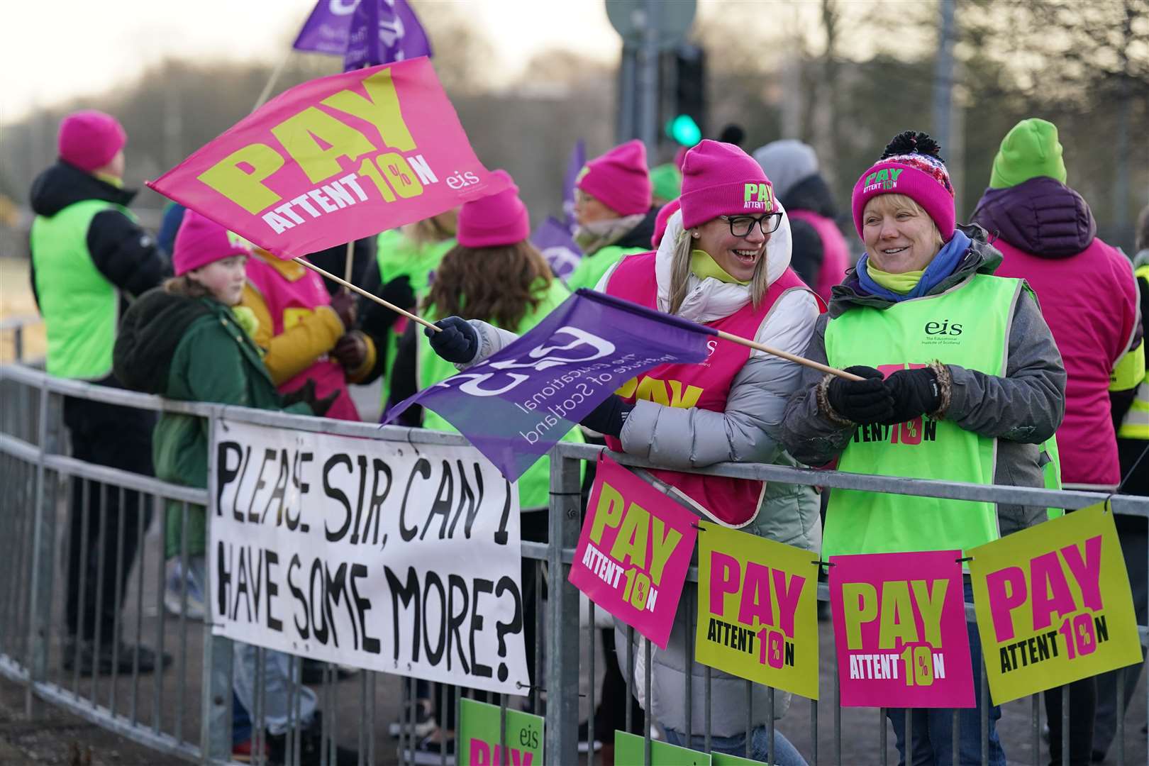 Teachers are set to remain on the picket lines after rejecting the latest pay offer (Andrew Milligan/PA)
