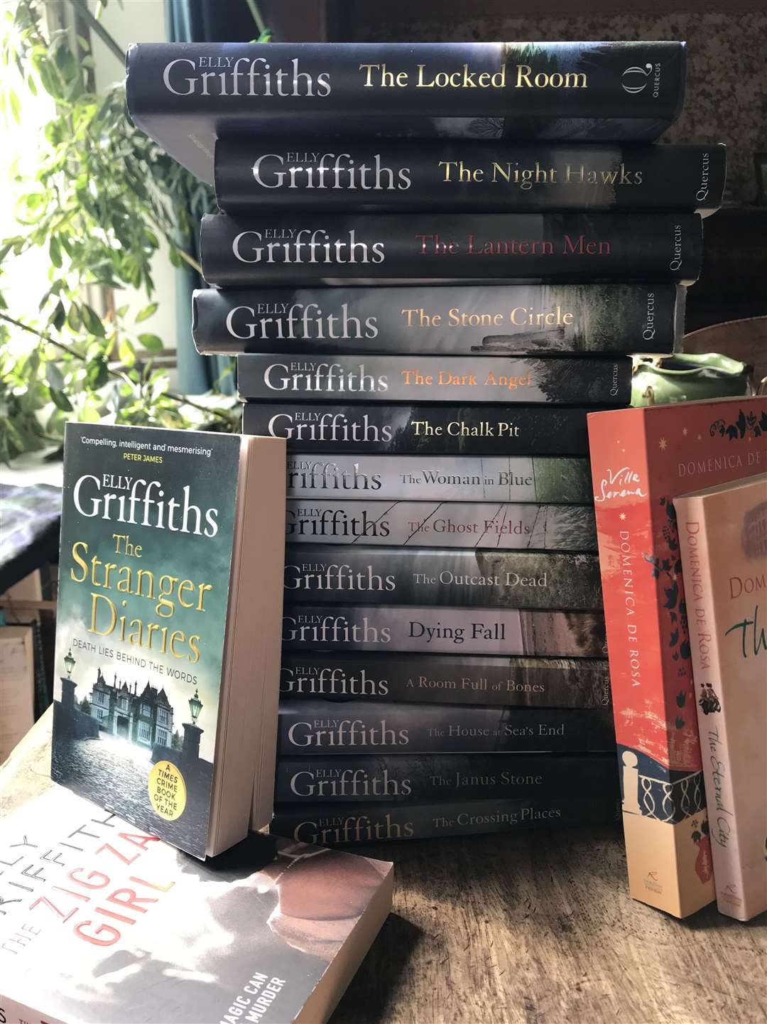 Some of Elly Griffiths many titles, including the Dr Ruth Galloway series.