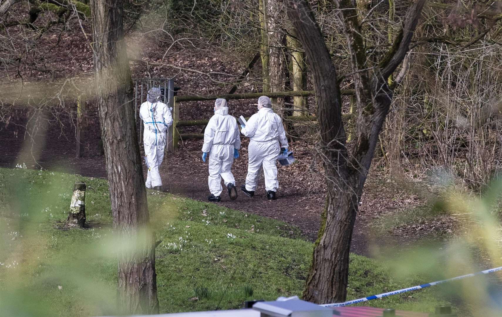 Police forensics officers at the scene of the attack (Jason Roberts/PA)