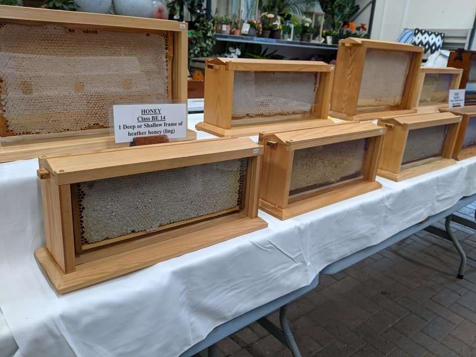 Honey Show 2021 held in Simpson's Garden Centre.