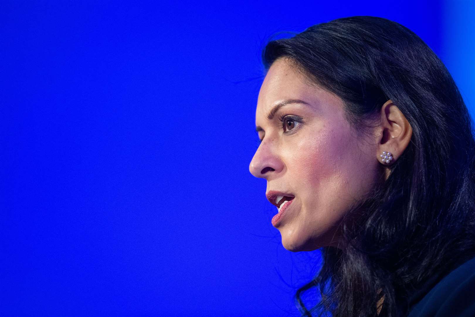Priti Patel says the Home Office remains determined to return people ‘who have no right to be here’ (Dominic Lipinski/PA)
