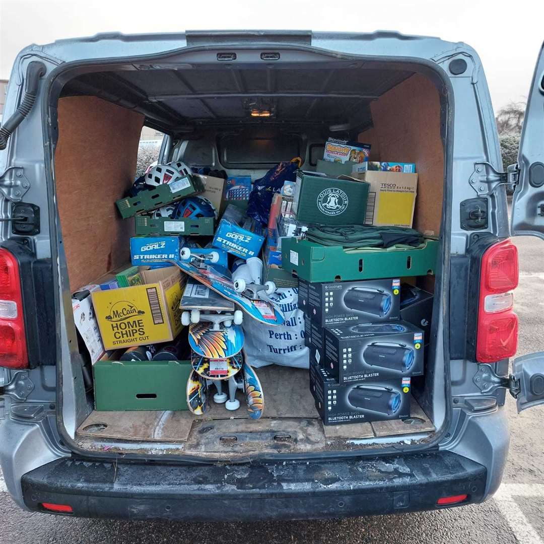 Highland Rugby Club's 100 Gifts for Kids donation arrived by the van-load.