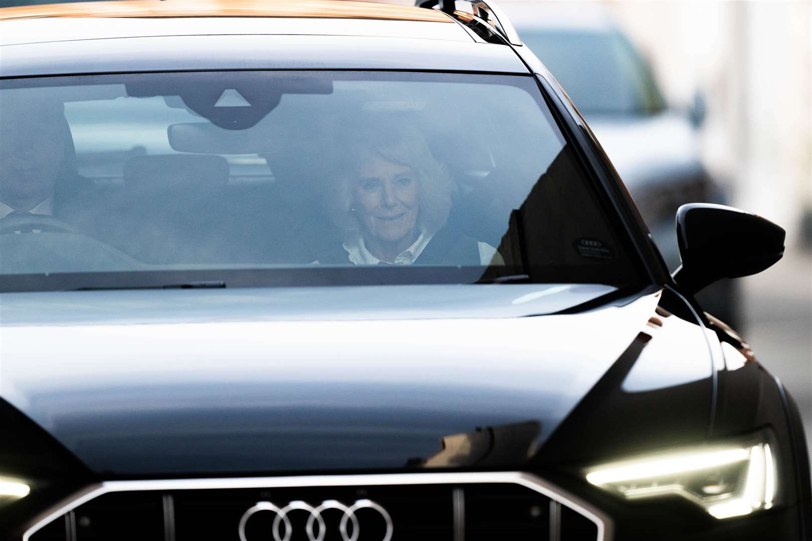 Camilla visited the King for about three hours on Saturday (James Manning/PA)
