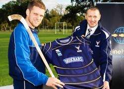 Scotland captain Norman Campbell (left) and head coach Drew MacNeil head to Ireland this morning for shinty/hurling international