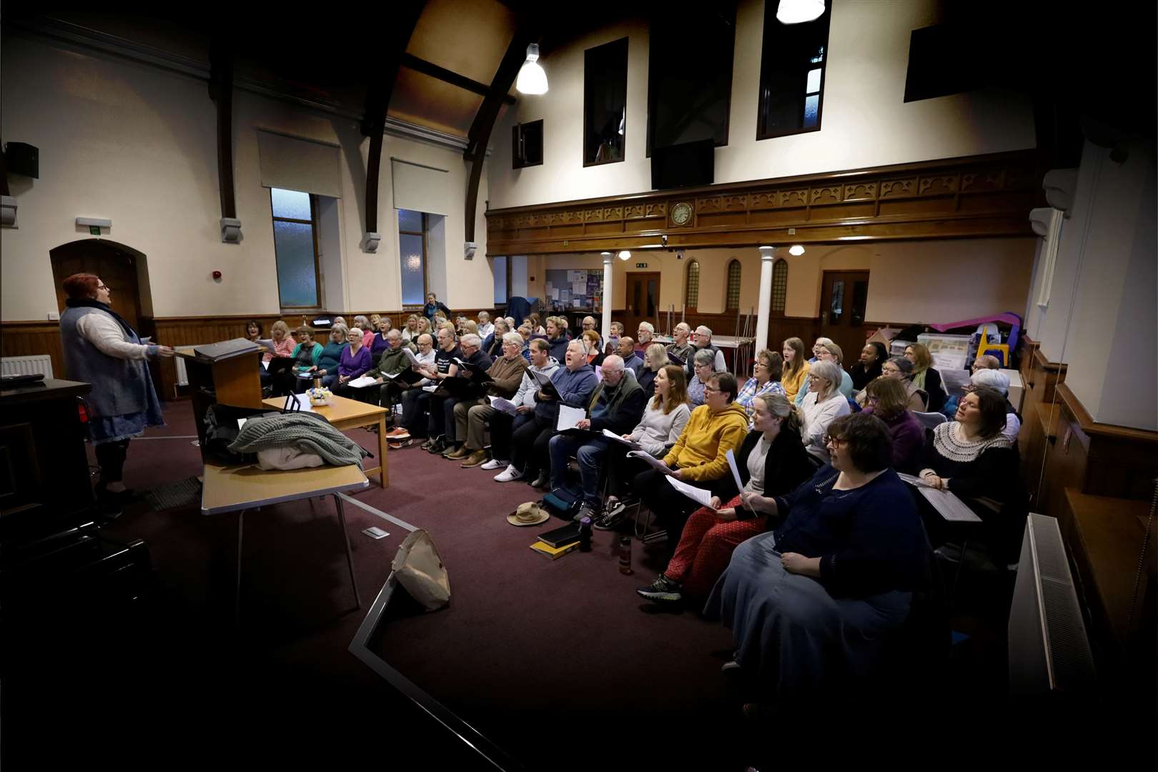 Choir practice in Nairn Free Church. Picture: James Mackenzie