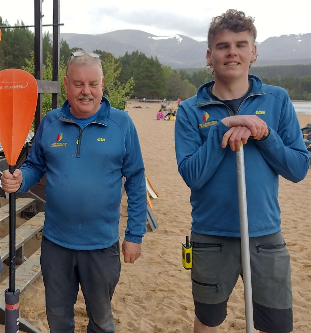 Neil Highmore and son Neil at Loch Morlich Watersports: totally behind the local politicians' stance and the need to 'get real' over parking in Glenmore