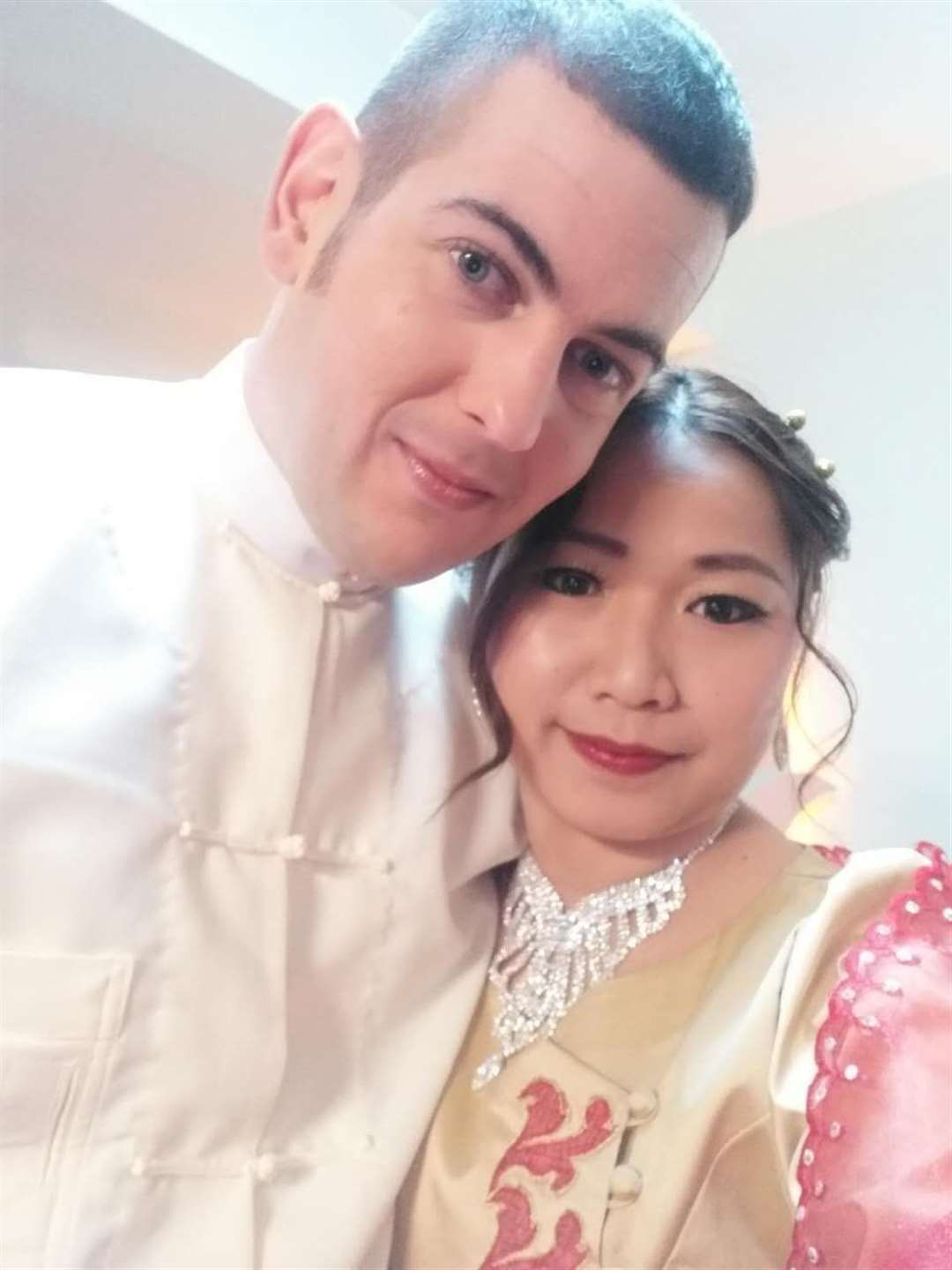Ramsay and Pan Ei Phyu on their wedding day on February 4, 2018.