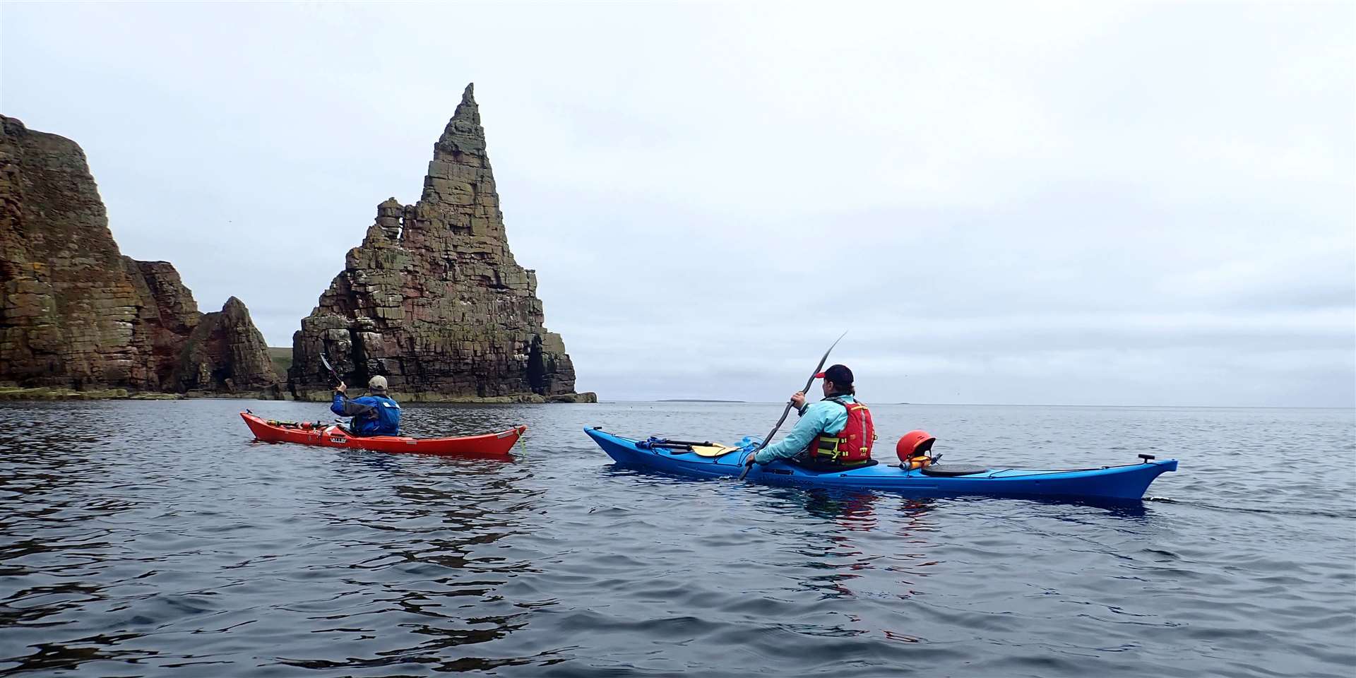 Exploring around the stacks at Duncansby. Picture: Ken Nicol/Pentland Canoe Club