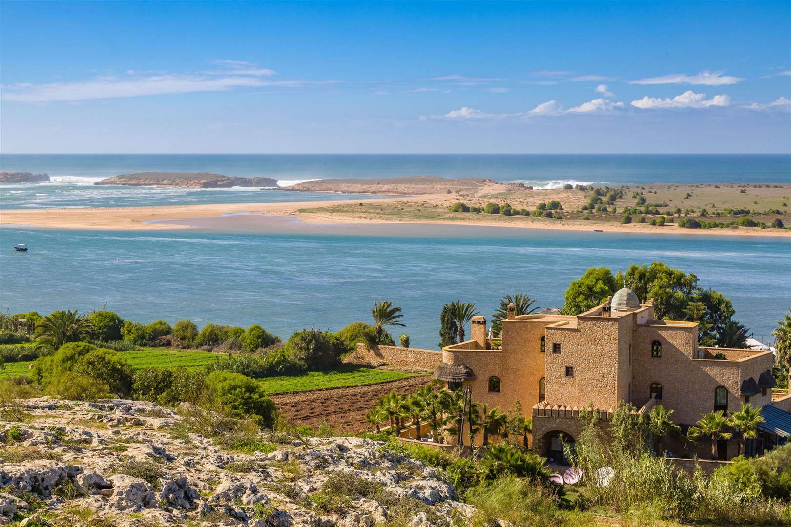 View of Laguna Oualidia and La Sultana Oualidia in the foreground. Picture: iStock/PA