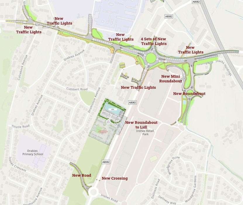 Kenny Mackenzie has produced an illustration depicting the proposals for the Inshes traffic corridor.