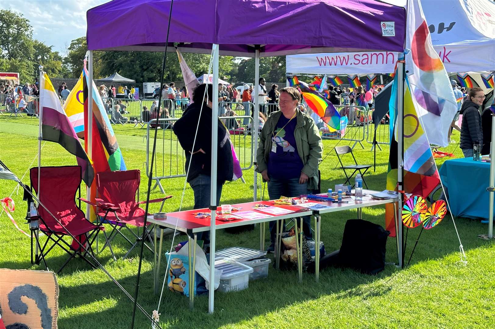 The Autism Rights Group Highland (ARGH) occasionally attend community events, like this appearance at Highland Pride 2023.
