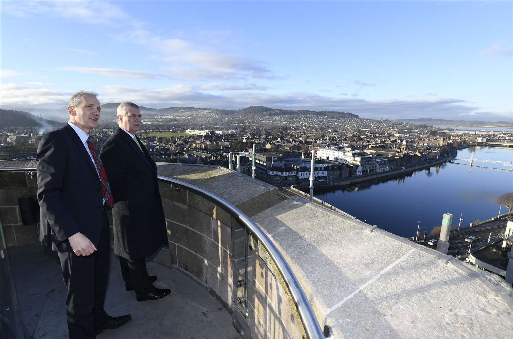 HRH Prince Andrew at Inverness Castle, during his visit to the city in December 2016, when he also visited Highland Hospice's new inpatient unit.