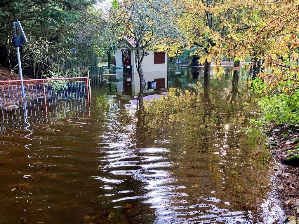 The mini-railway was closed over the weekend and suffered major flooding.