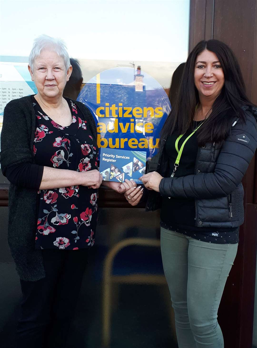 Patricia Sproul of Citizens Advice Scotland (left) with Pamela Harvey of SSEN.