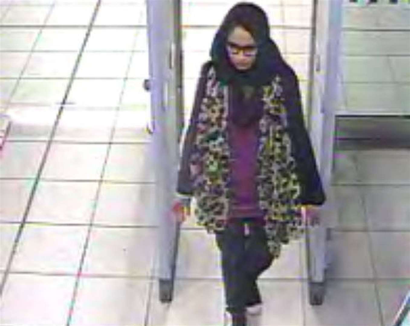 Shamima Begum, 15, at Gatwick Airport (CCTV/Metropolitan Police/PA)