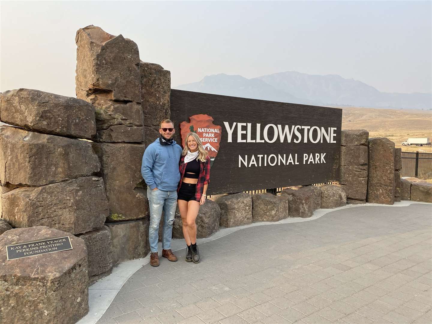 Diane and her boyfriend Garrett at Yellowstone National Park.