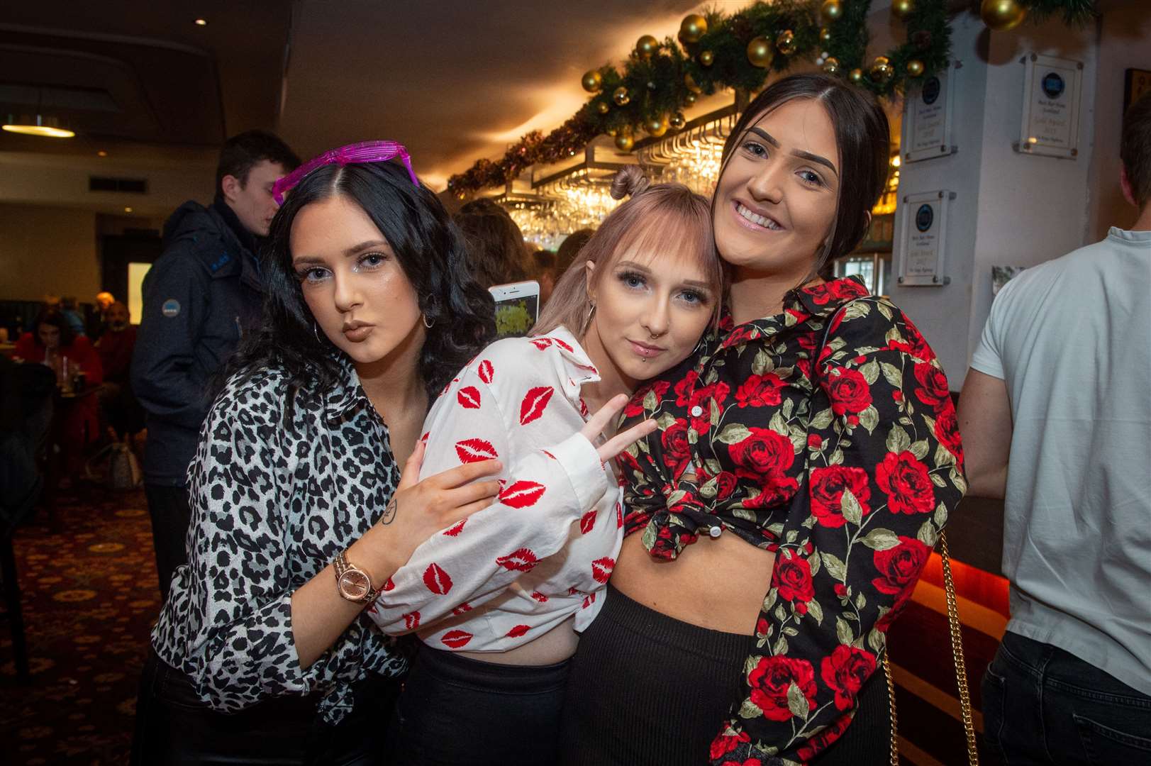 CitySeen 30112019 - Becca Spence with Cortney and Katie Mackay who are wearing shirts from their dad Kevins wardrobe - Picture: Callum Mackay