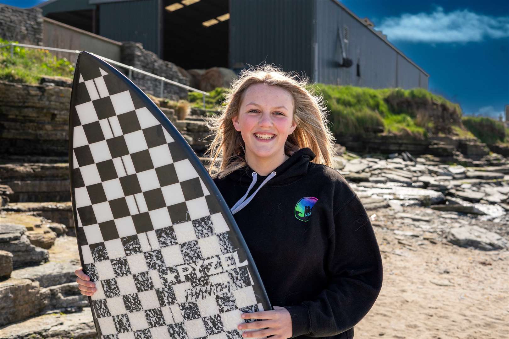 North Shore Surf Club member Nadia Murray has been surfing since 2018. Picture: Malcolm Anderson