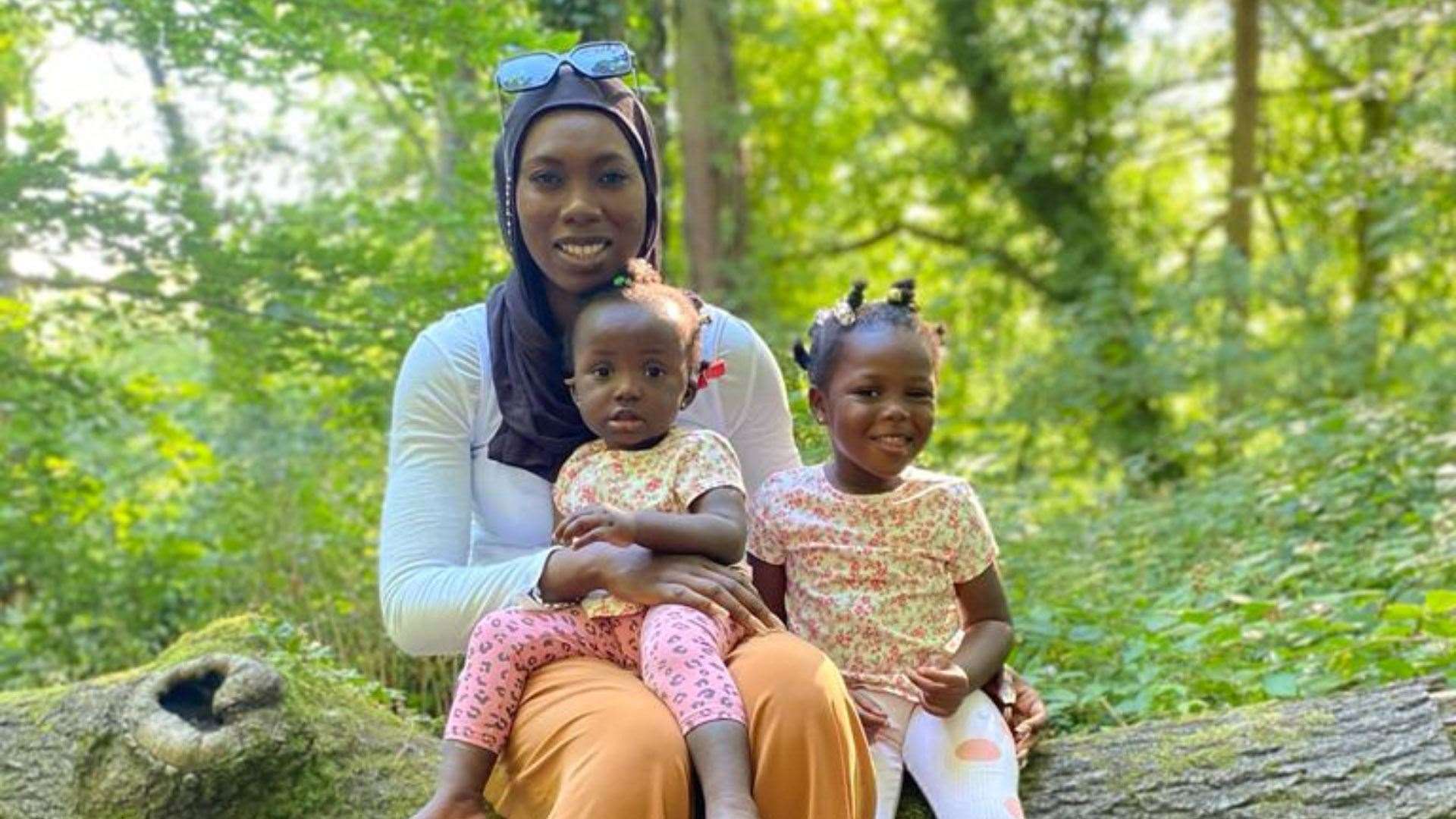 Fatoumatta Hydara with her children Naeemah and Fatimah (Family handout/PA)