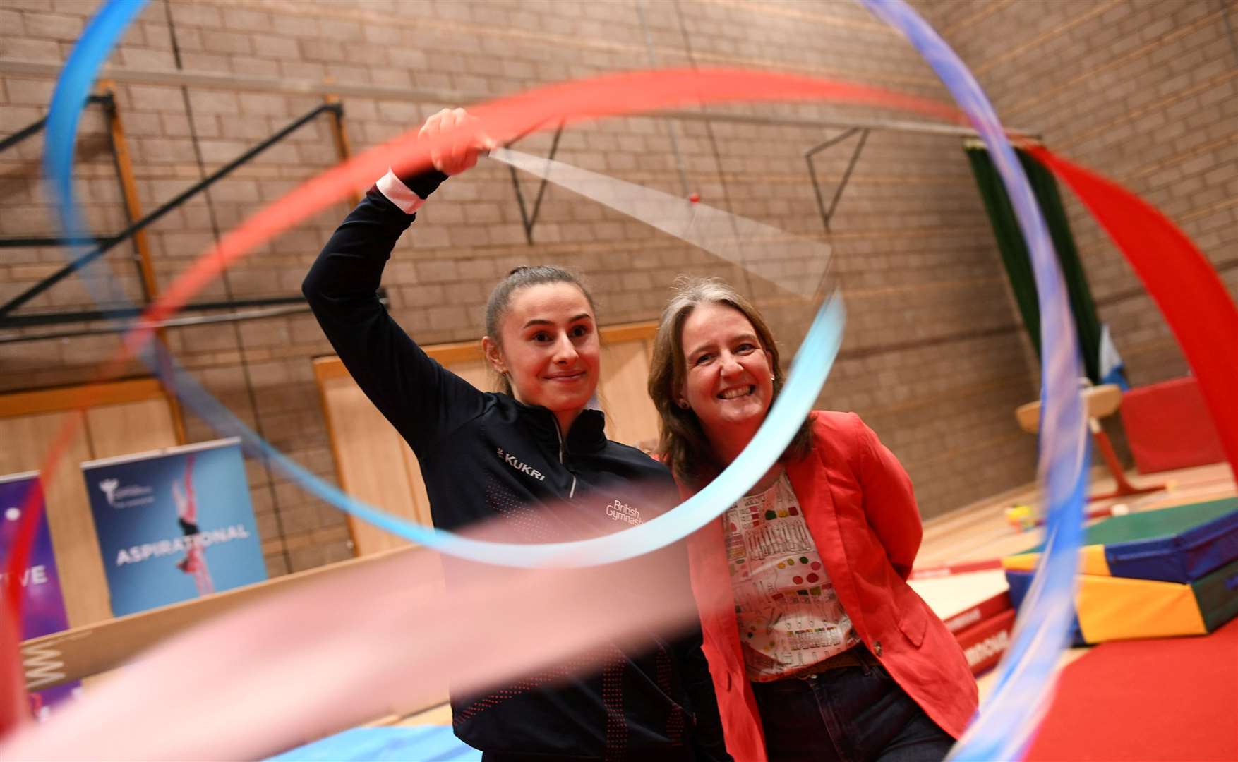 Gymnast Louise Christie and Maree Todd MSP. Picture: Callum Mackay