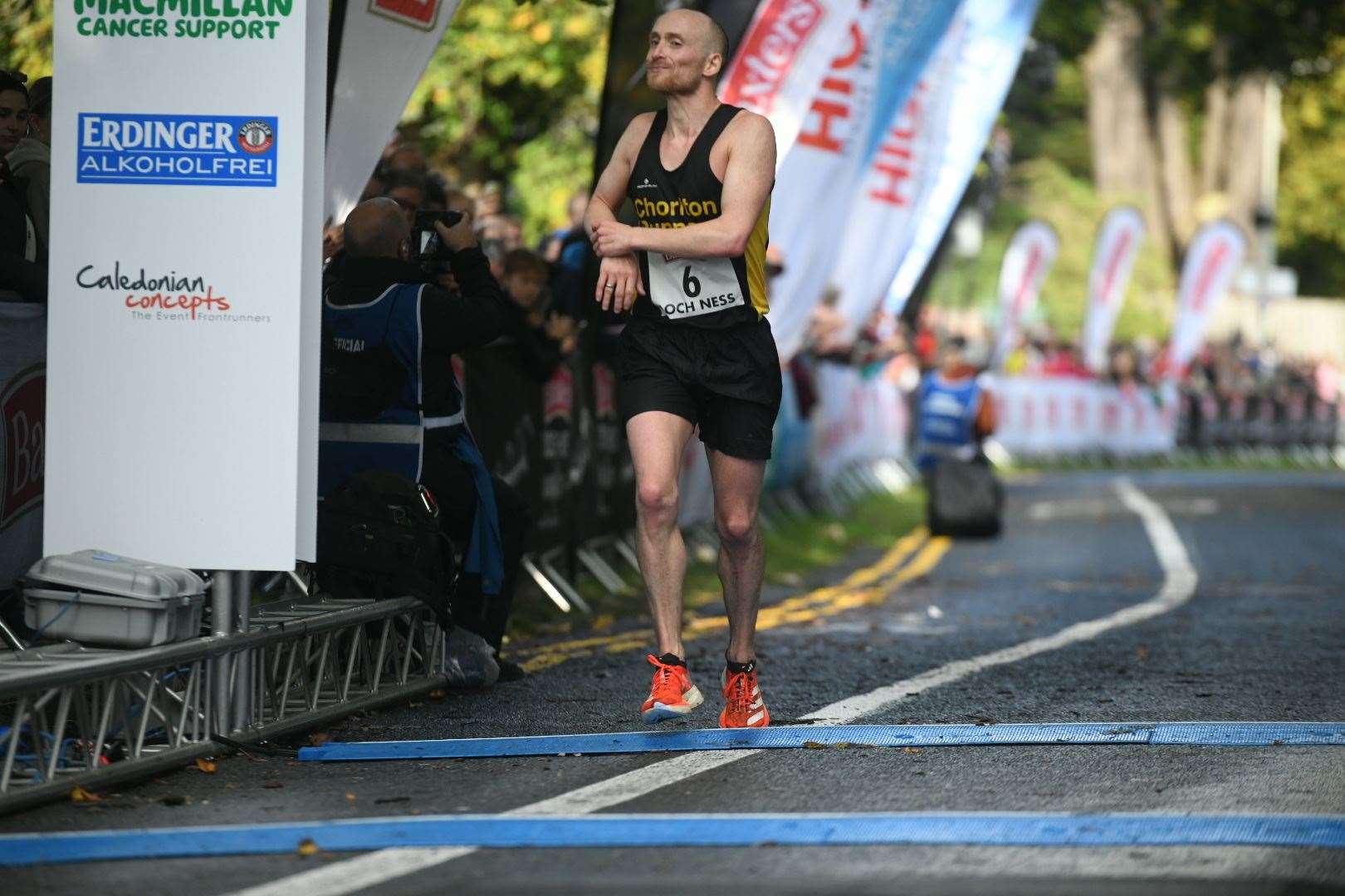 Tom Charles finishes in second place. Picture: James Mackenzie