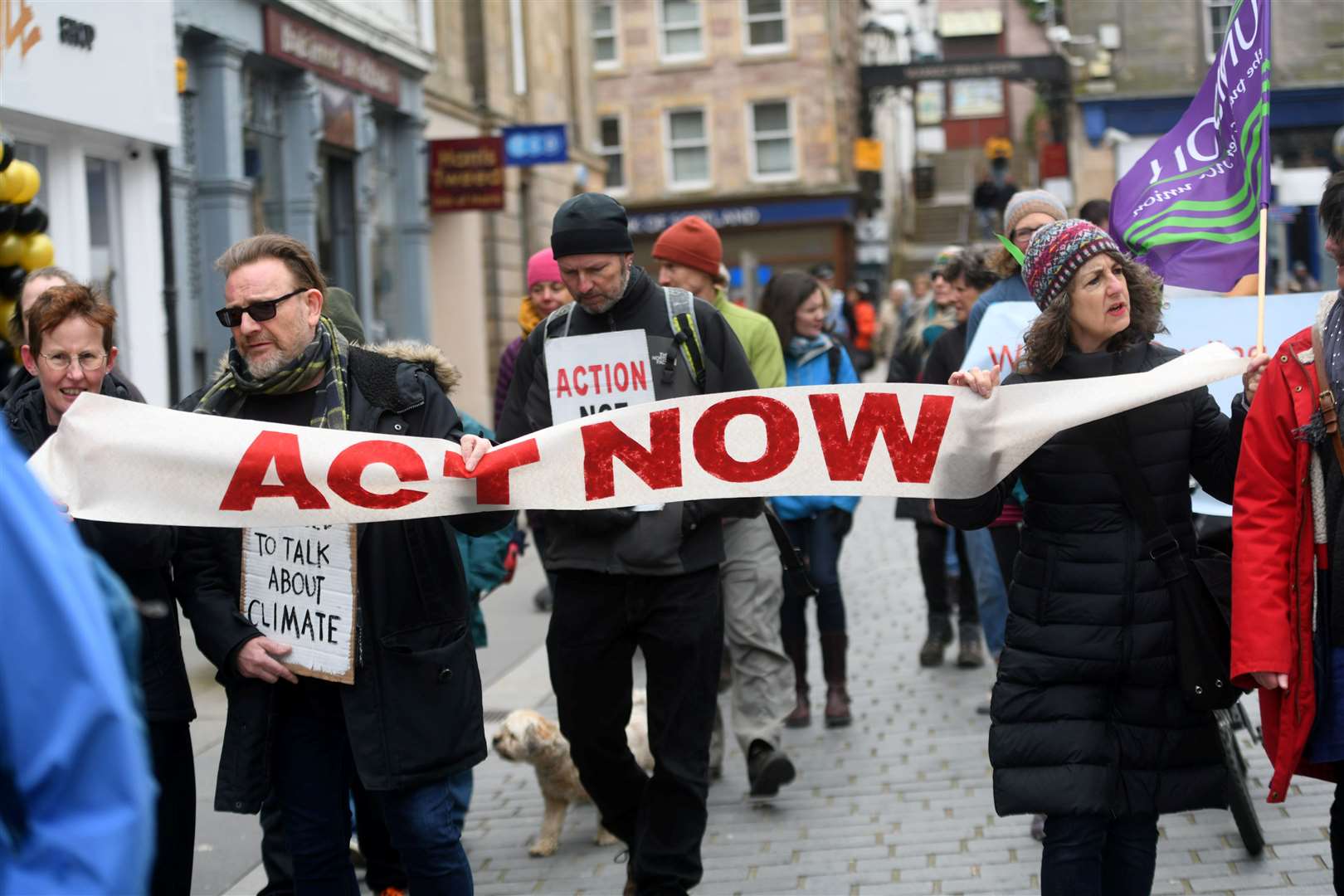 International Earth Day celebrated at rally in Inverness. Picture: Callum Mackay..