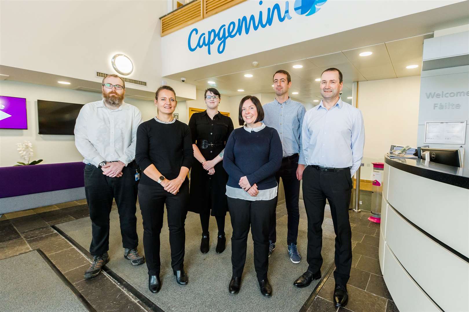 Some of the Capgemini staff who will be taking part in the new apprenticeship programme