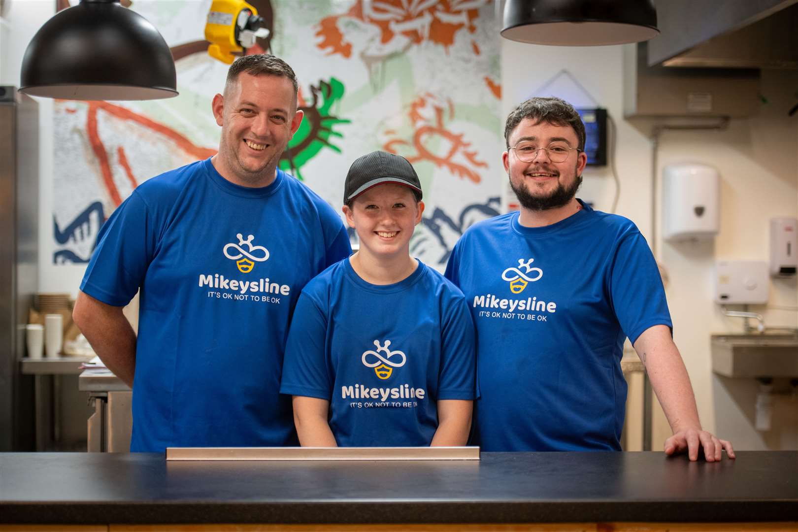 Hugh Drysdale, Caoimhe Ross and Ryan Mackay from Redshank supporting Mikeysline. Picture: Callum Mackay..