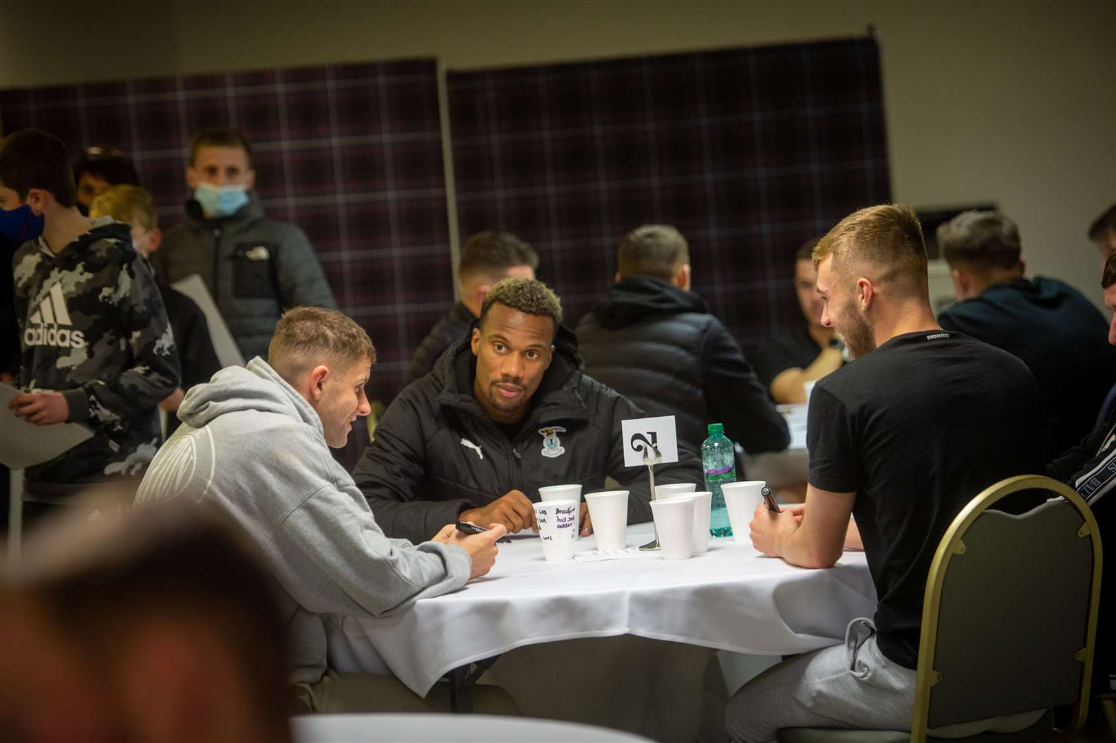 Caley players Signing at the Caledonian Stadium.